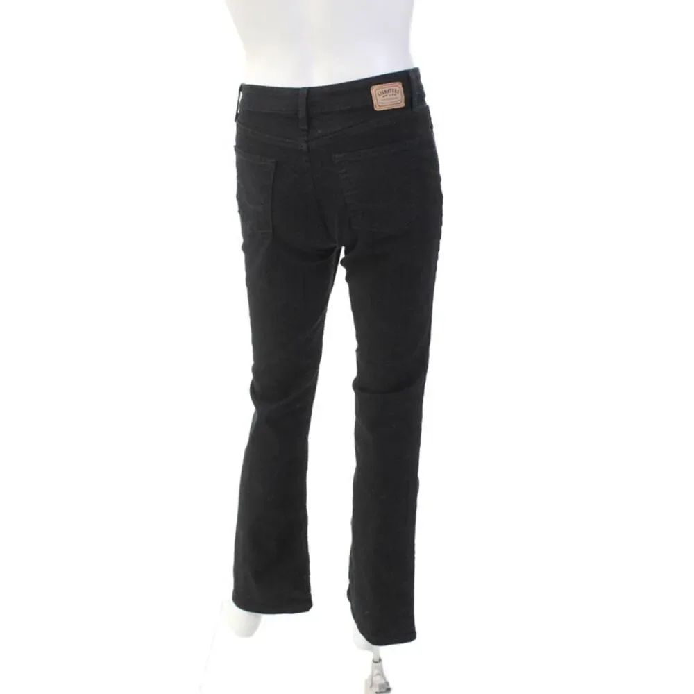 Levi Strauss & Co Girls Cotton Zippered Bootcut Denim Jeans Black Size 10